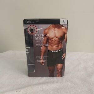 NWT Nike Dri Fit Essential Micro 3 Pack Black Boxer Briefs SZ XL